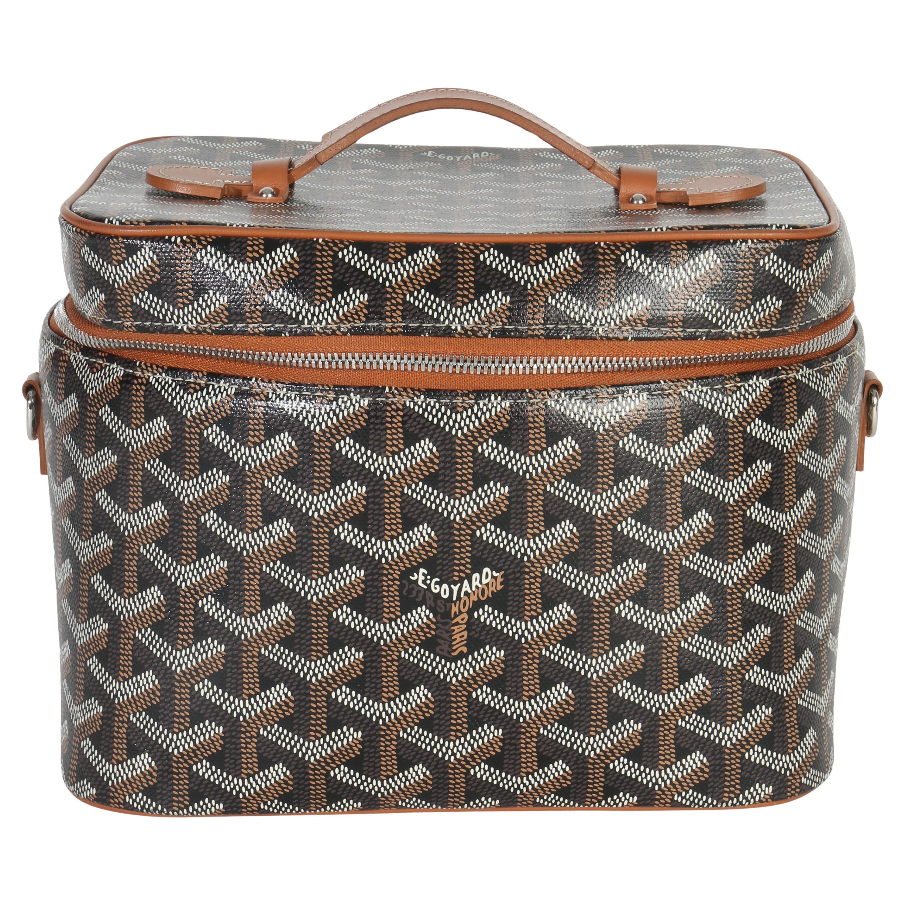 Goyard Gold Black Goyardine Canvas Muse Vanity Case