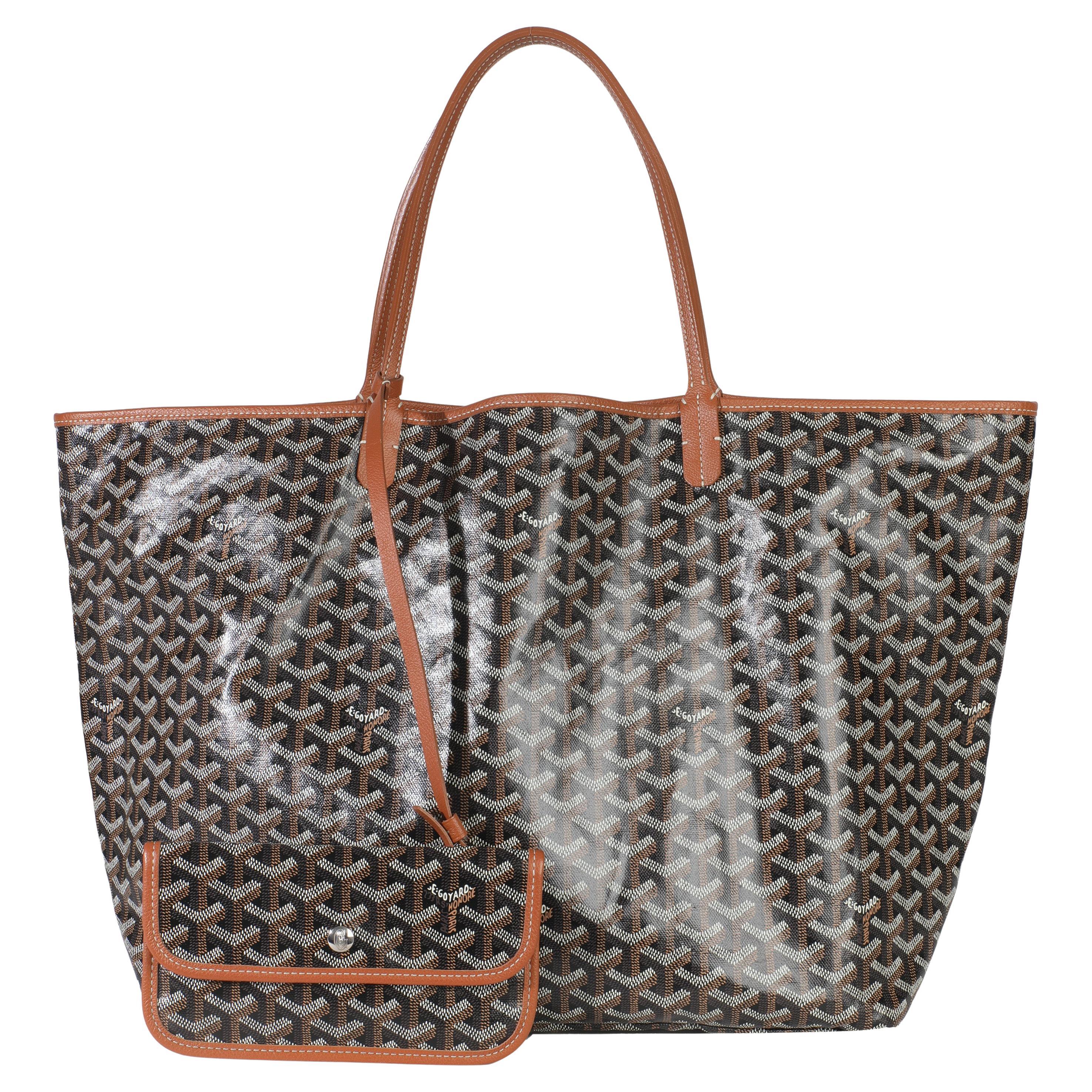 Goyard Oro Negro Goyardine Lona Saint Louis GM