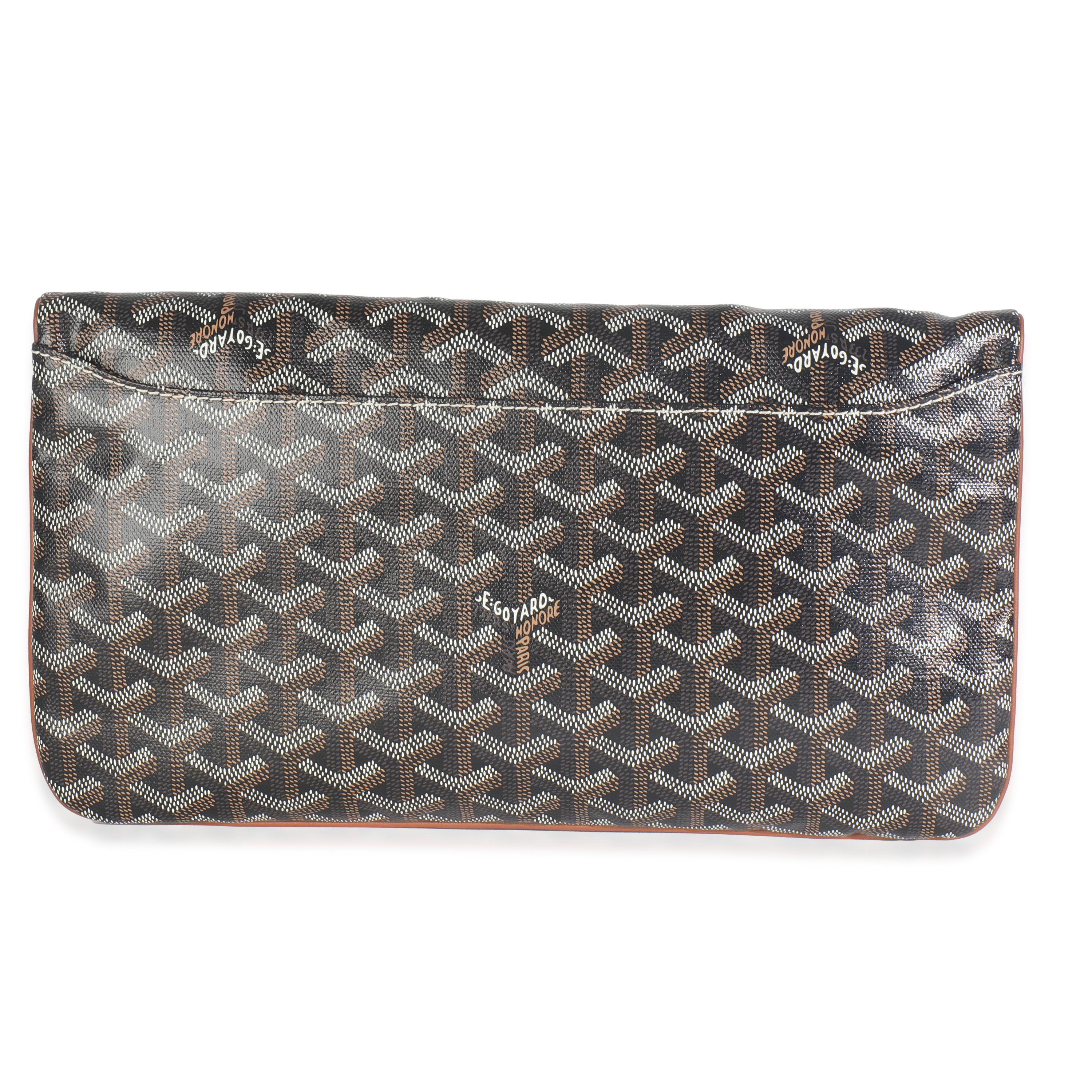 Auflistung Titel: Goyard Gold Schwarz Goyardine Canvas Saint Marie Soft Clutch
SKU: 149043
MSRP: 1400.00 USD
Zustand: Gebraucht 
Handtasche Zustand: Ausgezeichnet
Bemerkungen zum Zustand: Der Artikel ist in ausgezeichnetem Zustand und weist leichte