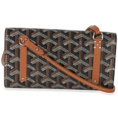 Goyard Gold Black Goyardine Monte Carlo Mini Clutch