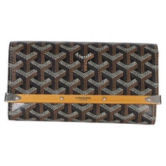 Goyard Gold Black Goyardine Monte Carlo Mini Clutch