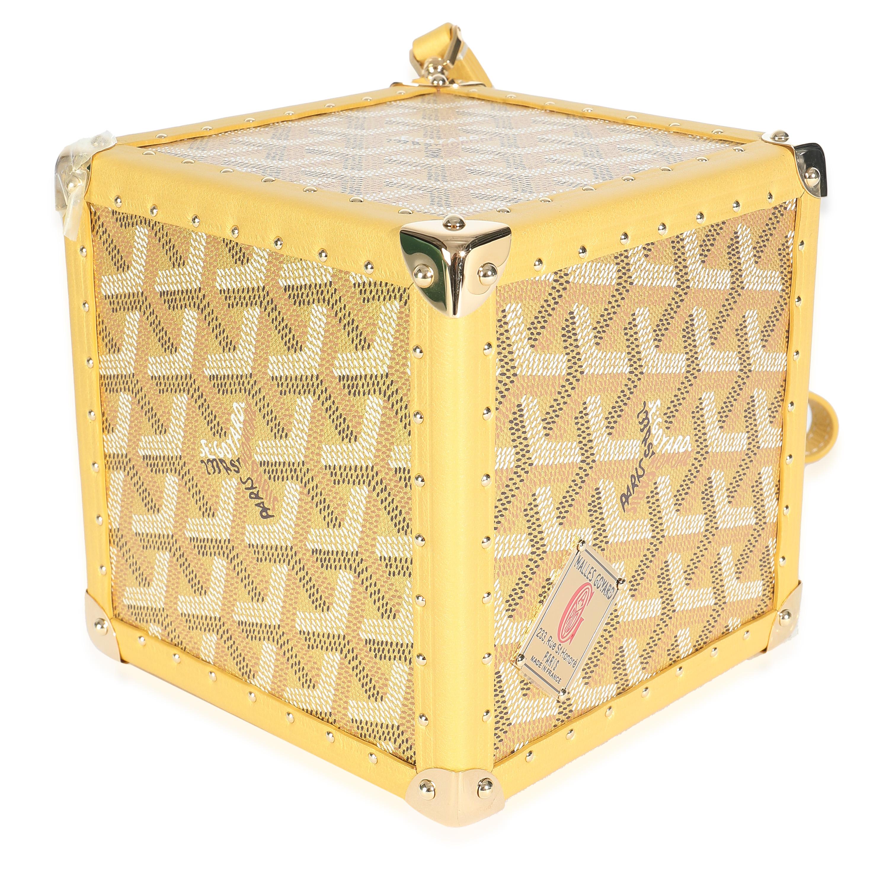 Goyard Gold Goyardine Canvas De Trunk Bag en vente 2