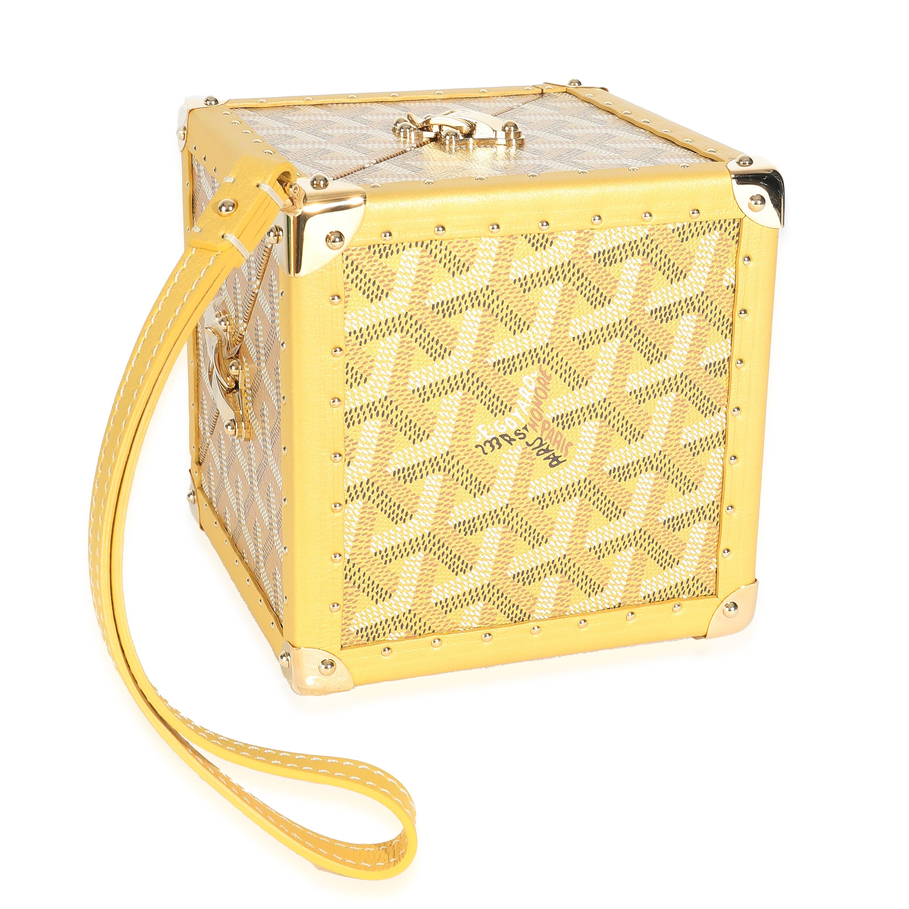 Goyard Gold Goyardine Canvas De Trunk Bag en vente 3
