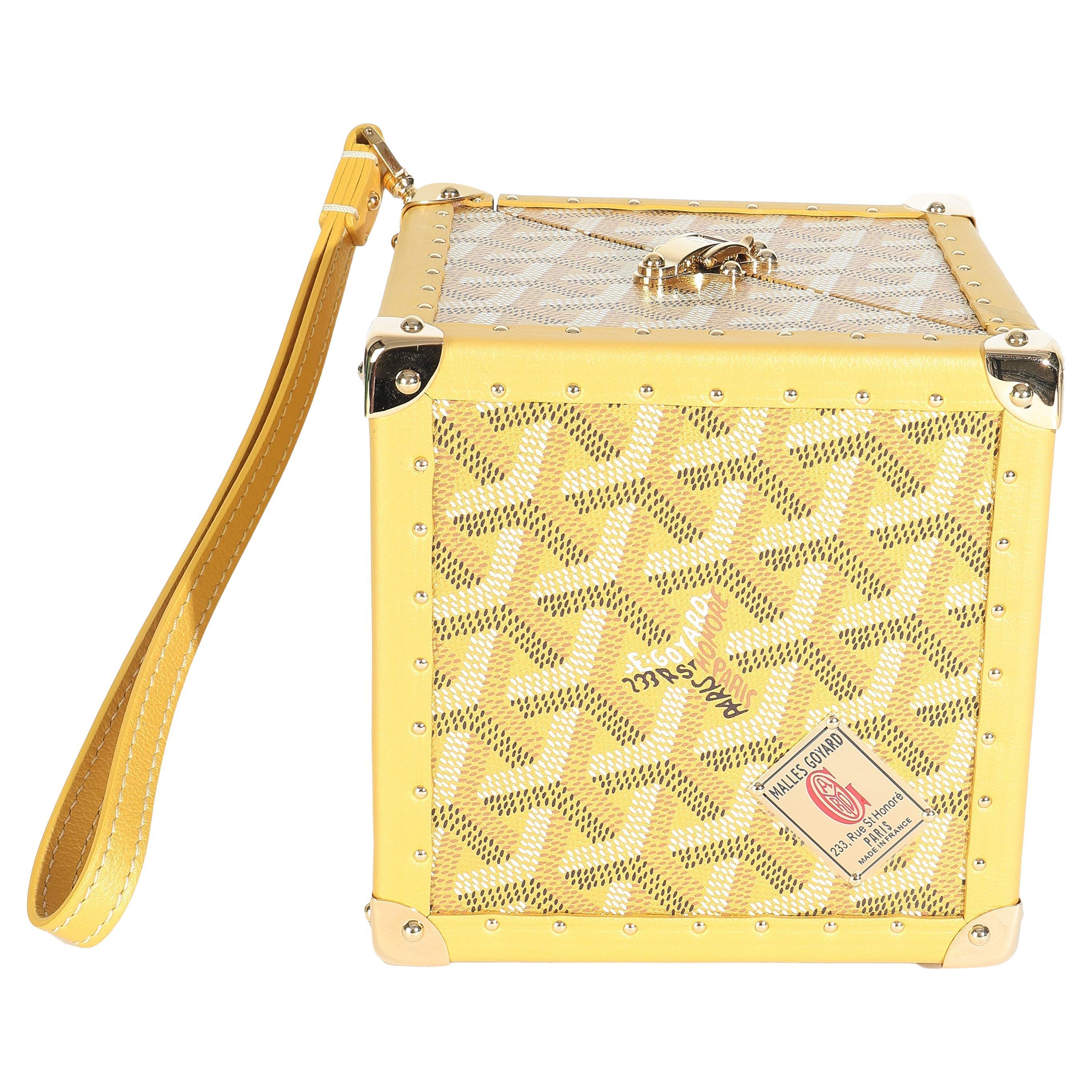 Goyard Gold Goyardine Canvas De Trunk Bag