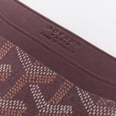 GOYARD Goyardine 4-slot red bordeaux white logo card holder