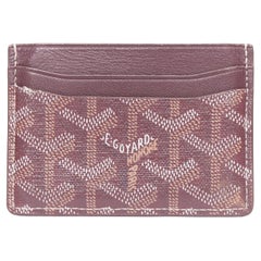 GOYARD Goyardine 4-slot red bordeaux white logo card holder