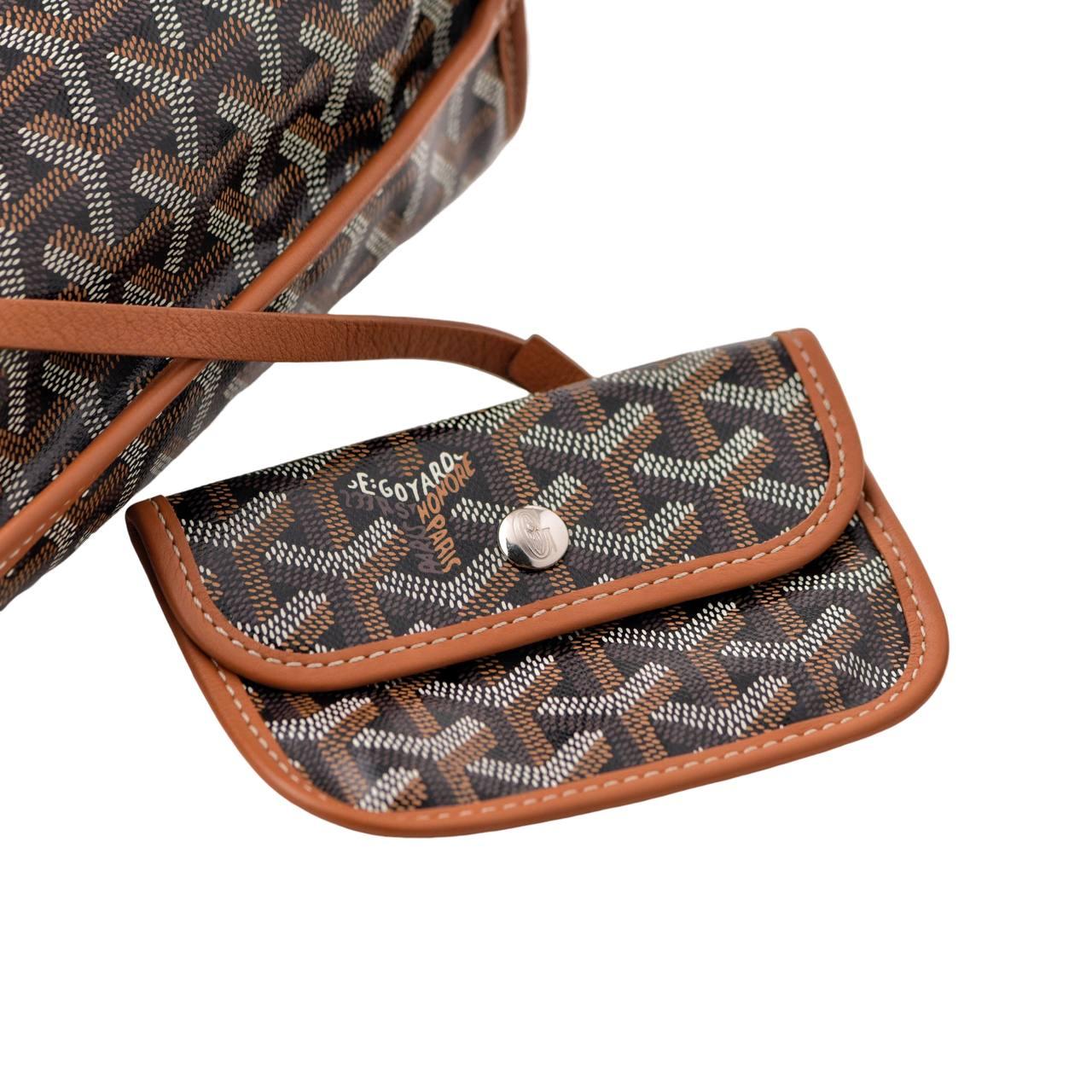 Goyard Goyardine Anjou Canvas Leather Mini Tote Bag In Excellent Condition For Sale In Banbury, GB