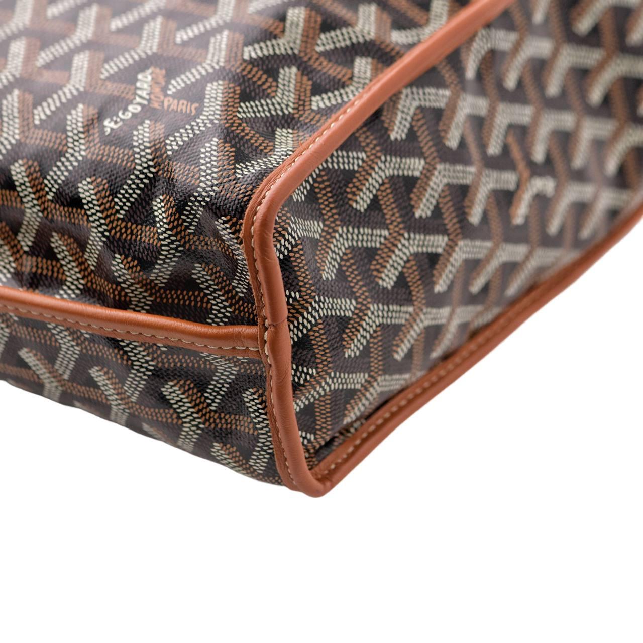 Goyard Goyardine Anjou Canvas Leather Mini Tote Bag For Sale 1