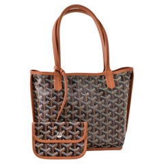 Goyard Goyardine Anjou Canvas Pelle Mini Tote Bag