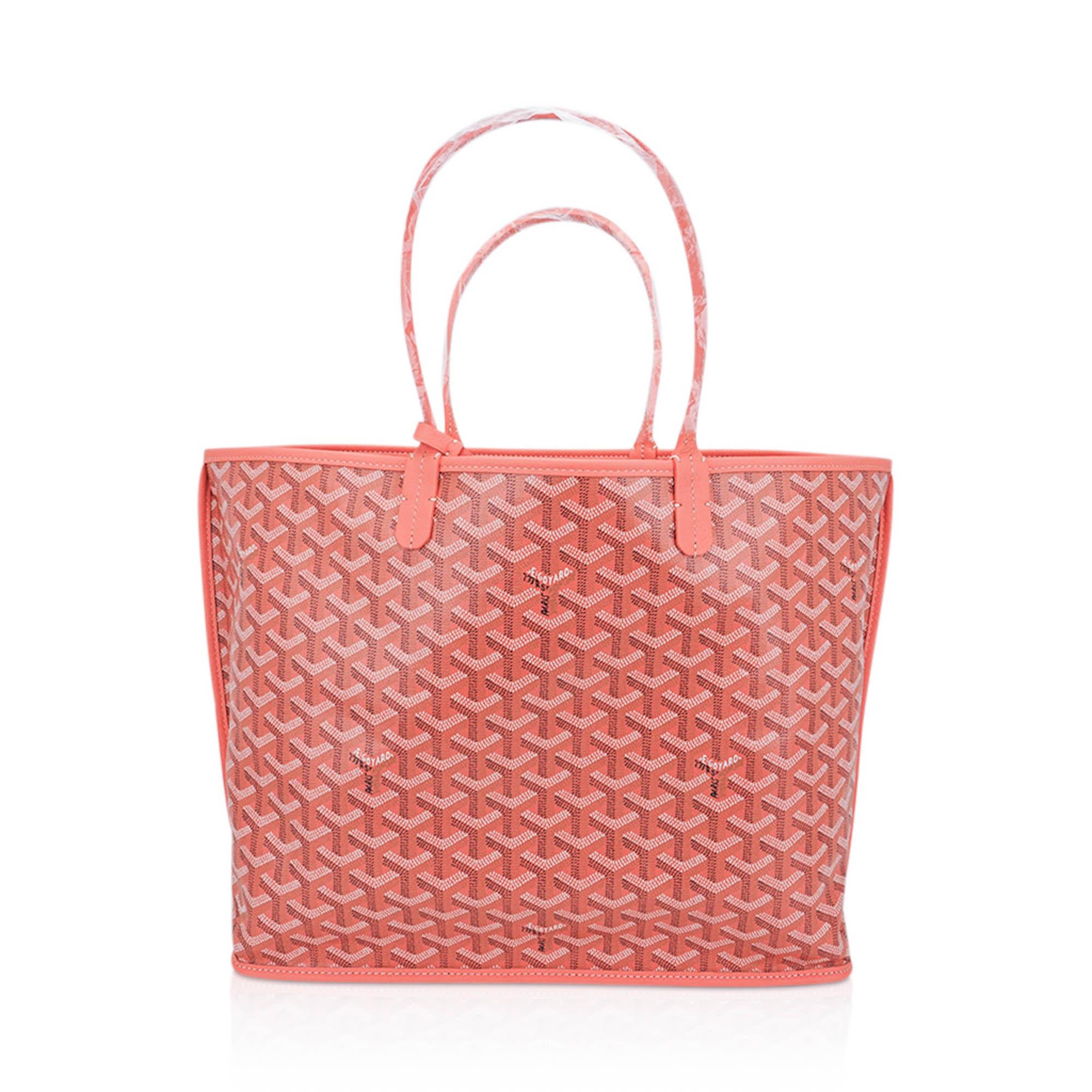 Goyard Goyardine Anjou PM limited Edition Coral Embroidered Seahorses Tote Bag 8