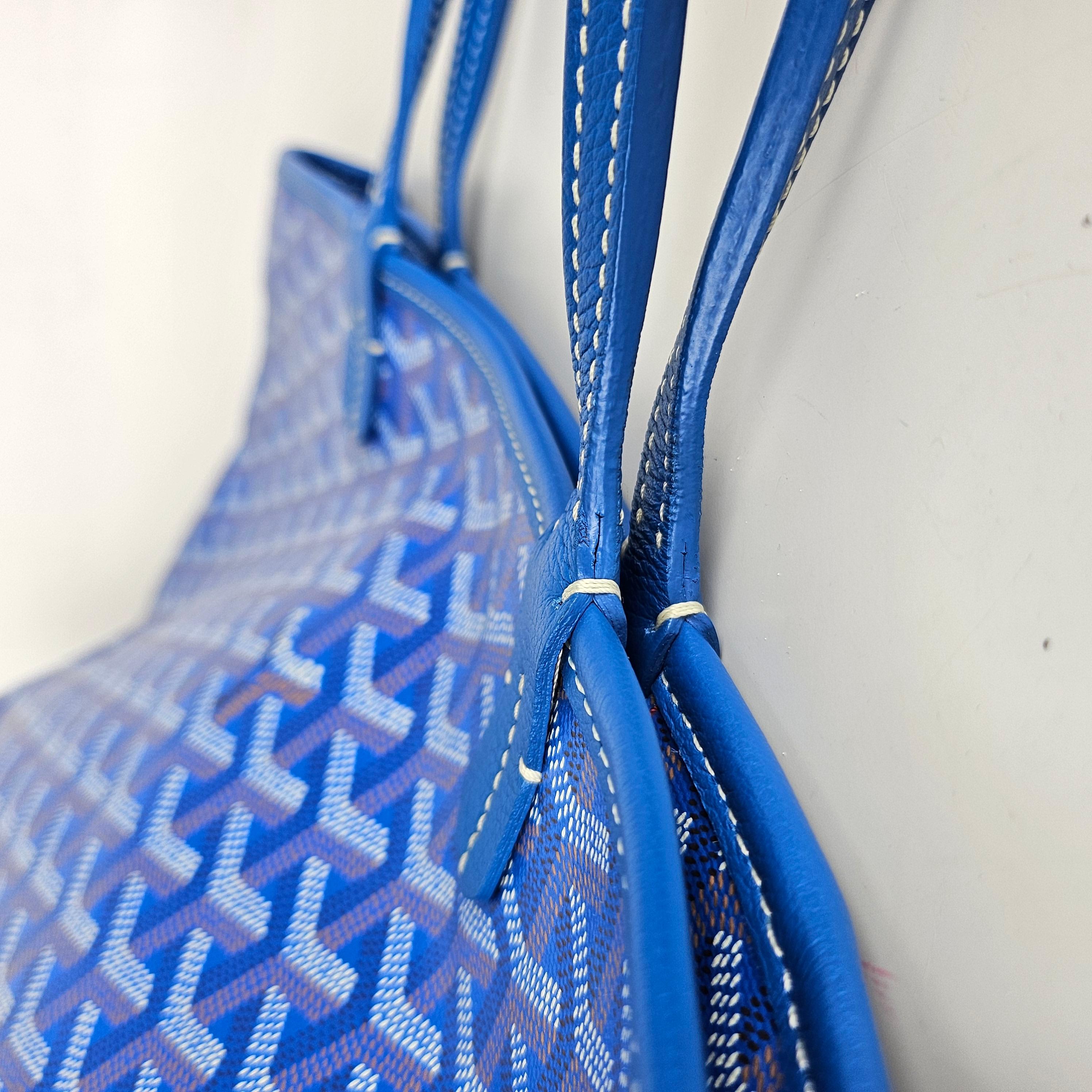 Goyard Goyardine Artois PM Sky Blue Tote In Excellent Condition In Denver, CO