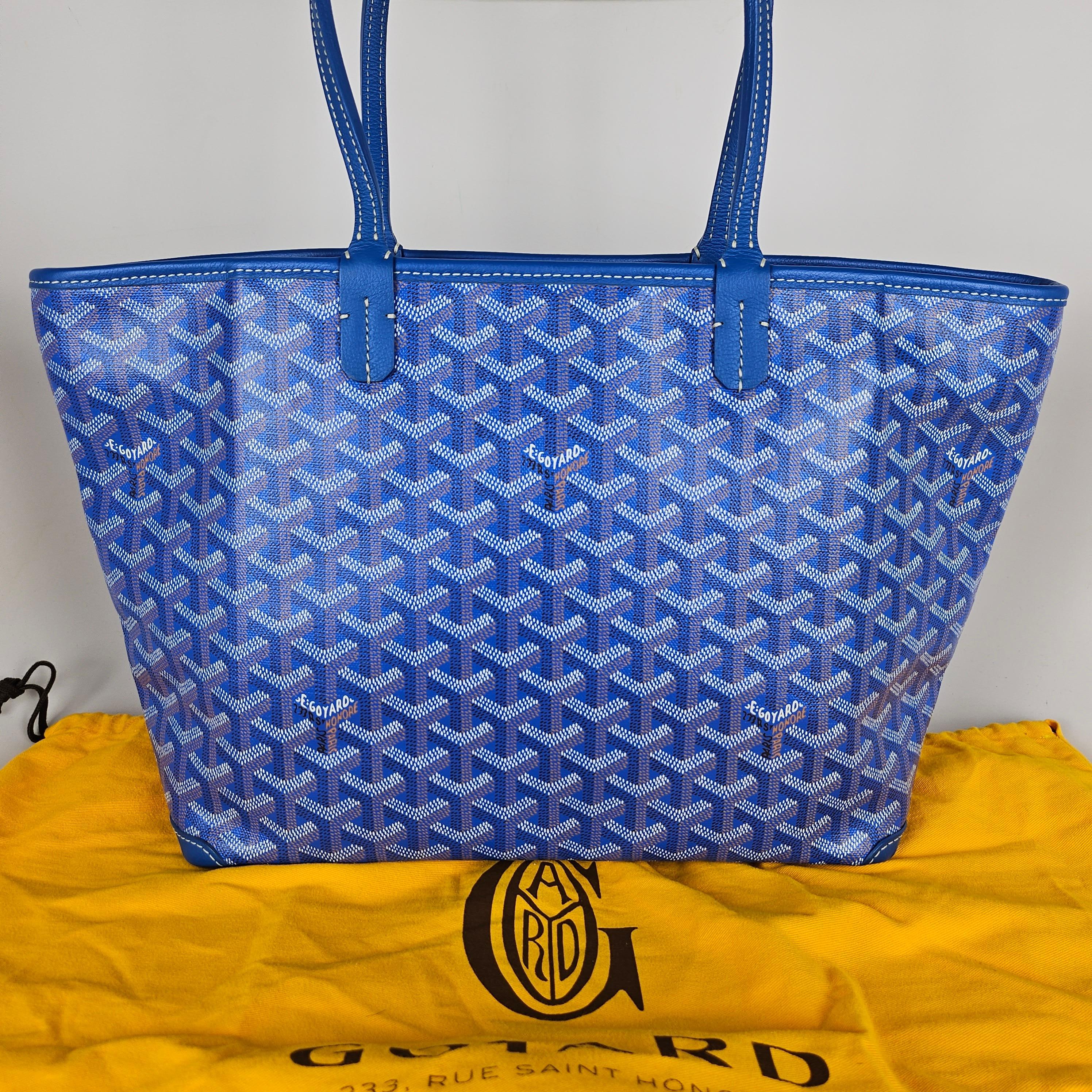 Goyard Goyardine Artois PM Sky Blue Tote 3