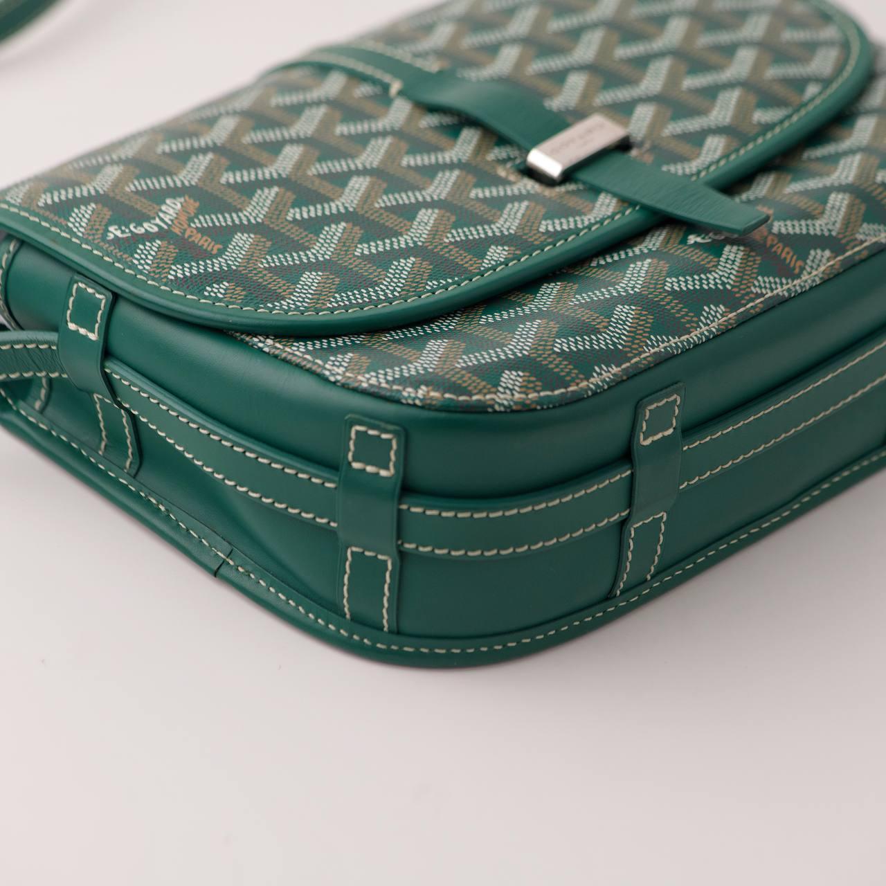 Goyard Goyardine Belvedere II Messenger PM Green For Sale 1