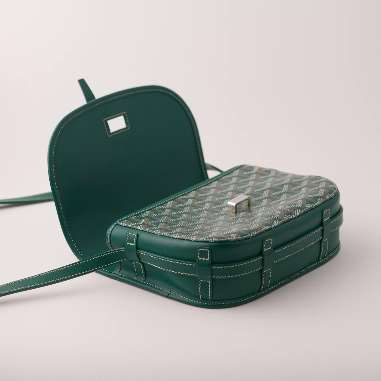 Goyard Goyardine Belvedere II Messenger PM Green For Sale 2