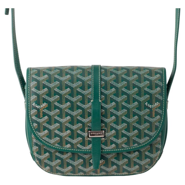 Goyard Goyardine Belvedere II Messenger PM Grün im Angebot bei