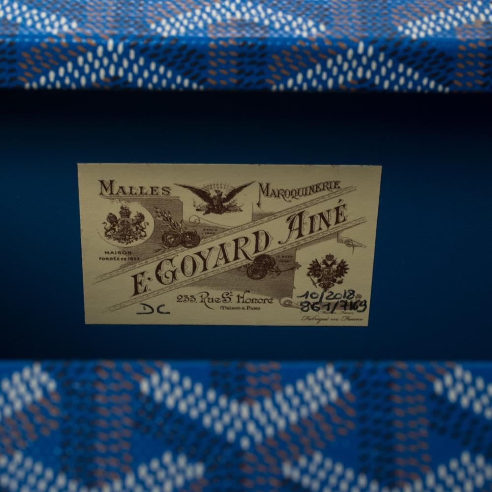 Goyard Goyardine Blue Coated Canvas Saint Honoré Clutch 5