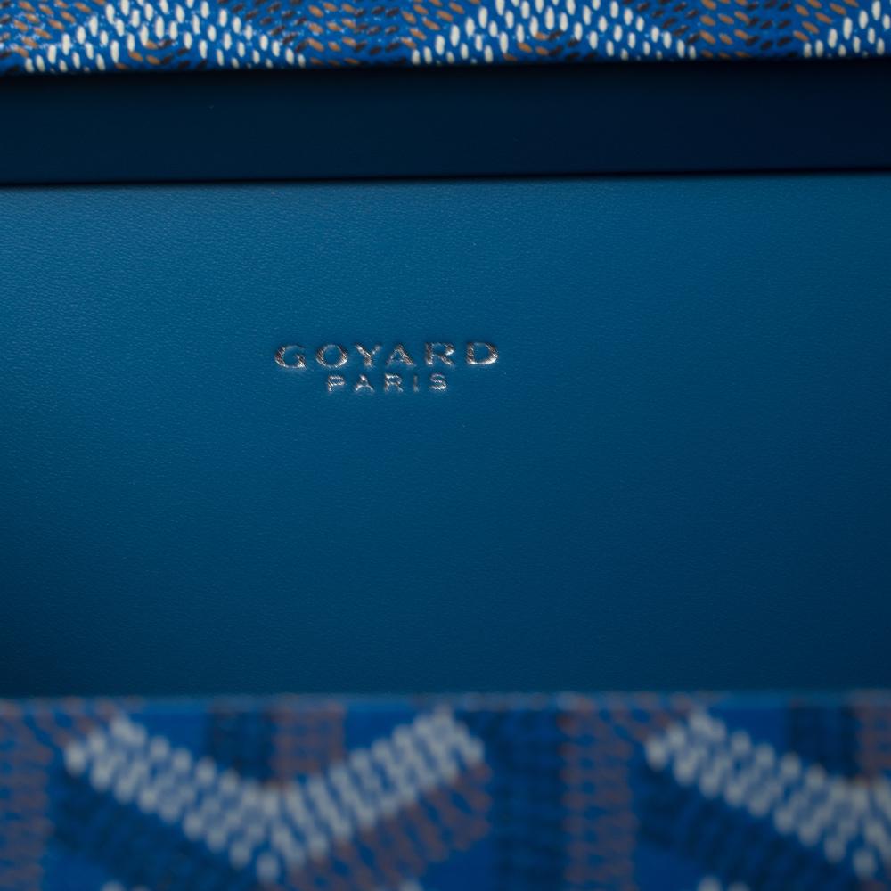 Goyard Goyardine Blue Coated Canvas Saint Honoré Clutch 1