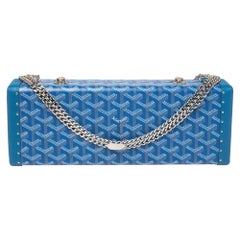 Goyard Blue Goyardine Coated Canvas and Leather Bourget PM Trolley at  1stDibs