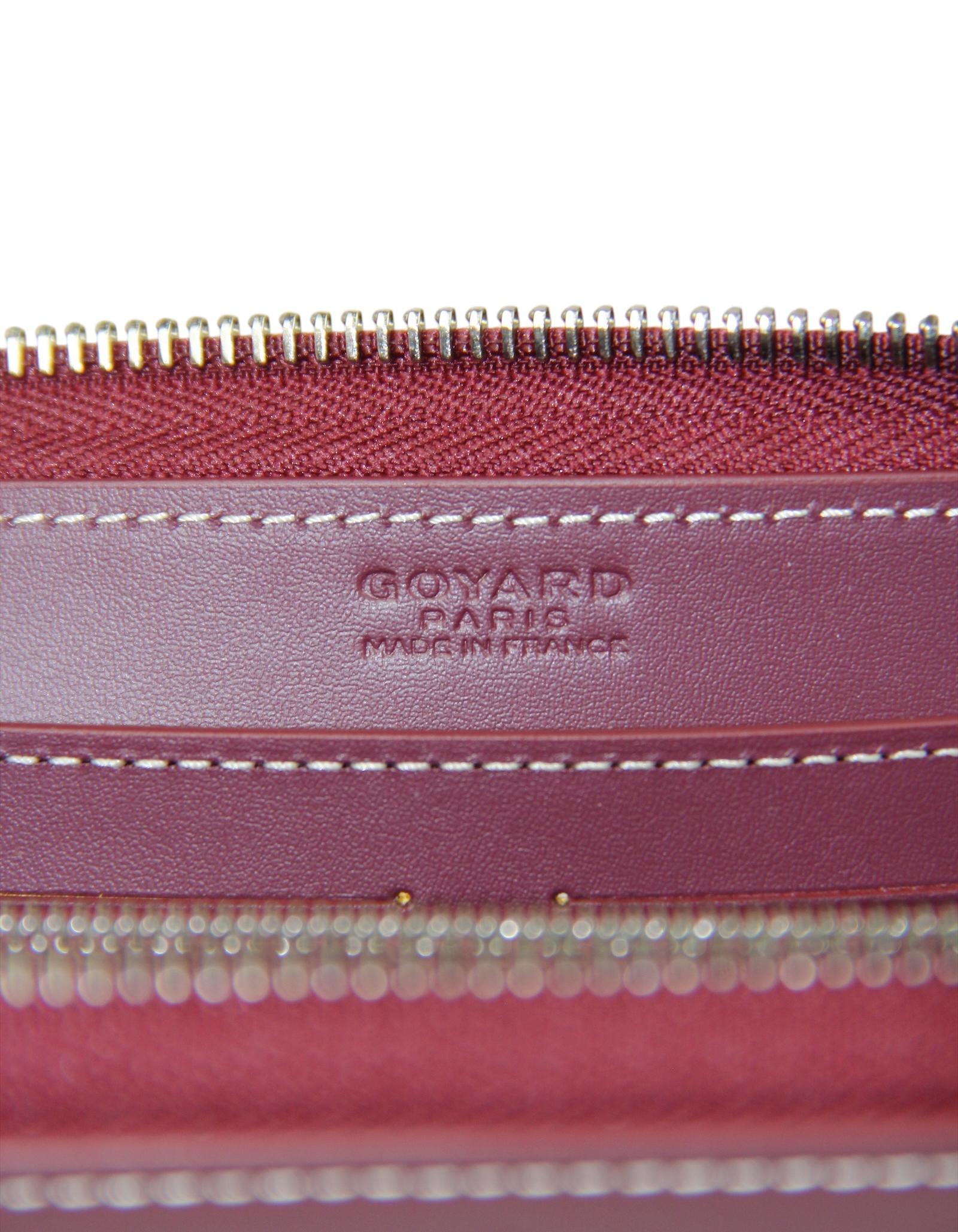Goyard Goyardine Burgundy Matignon GM Wallet For Sale 3