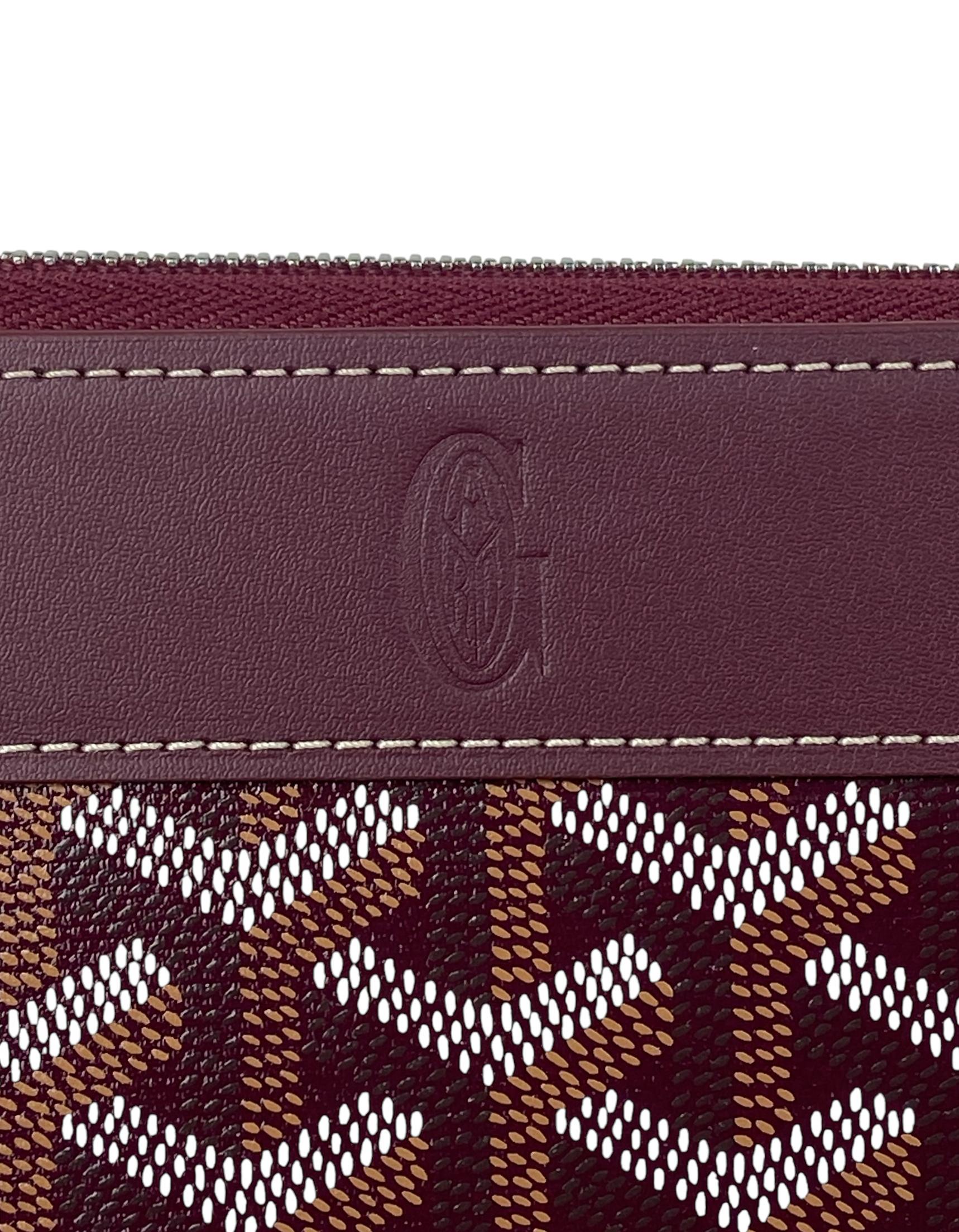 Goyard Goyardine Burgundy Matignon GM Wallet For Sale 4
