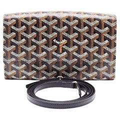 Goyard Goyardine Canvas Black Varenne Wallet Clutch Bag with strap - New