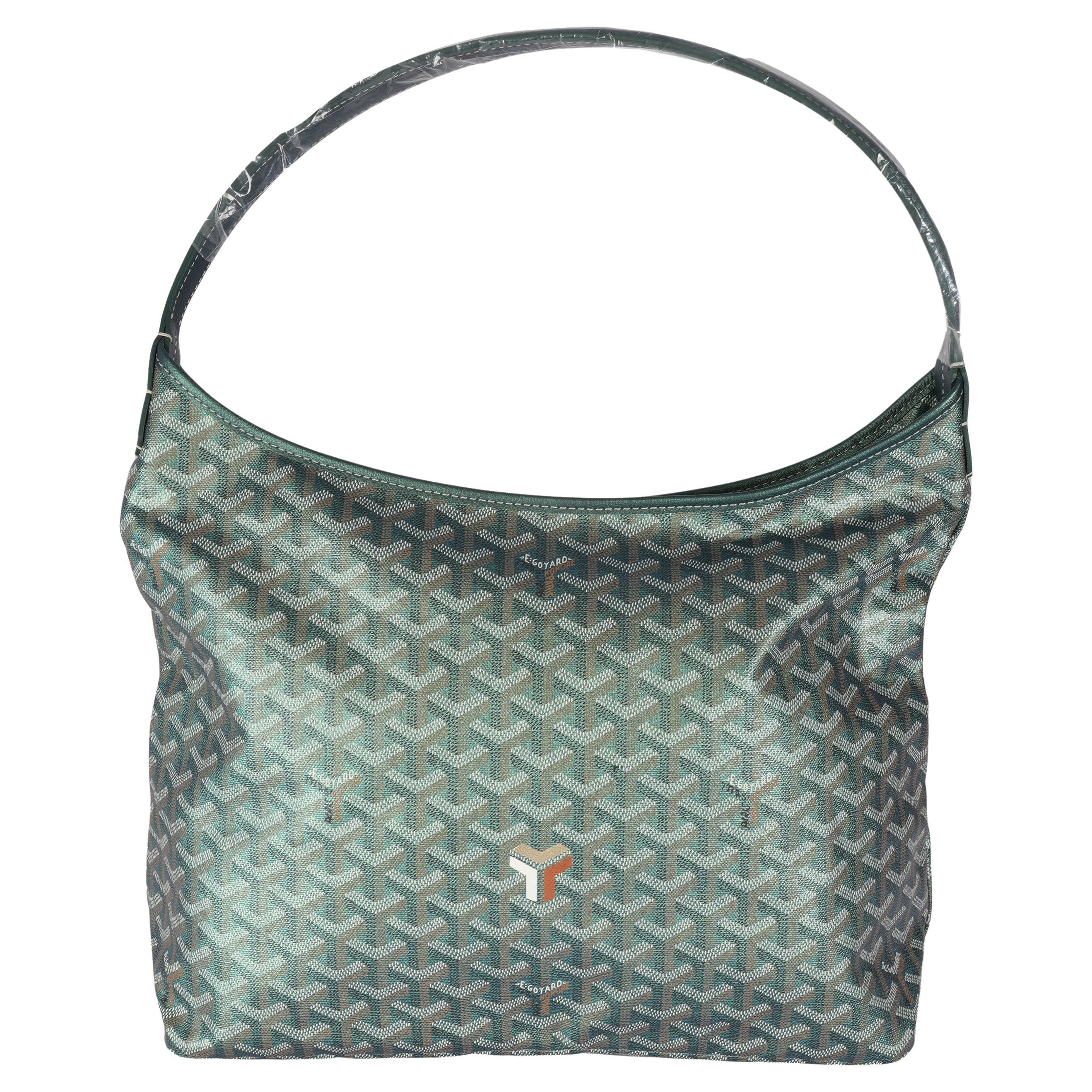 Goyard Goyardine Canvas Pearly Green Boheme PM For Sale