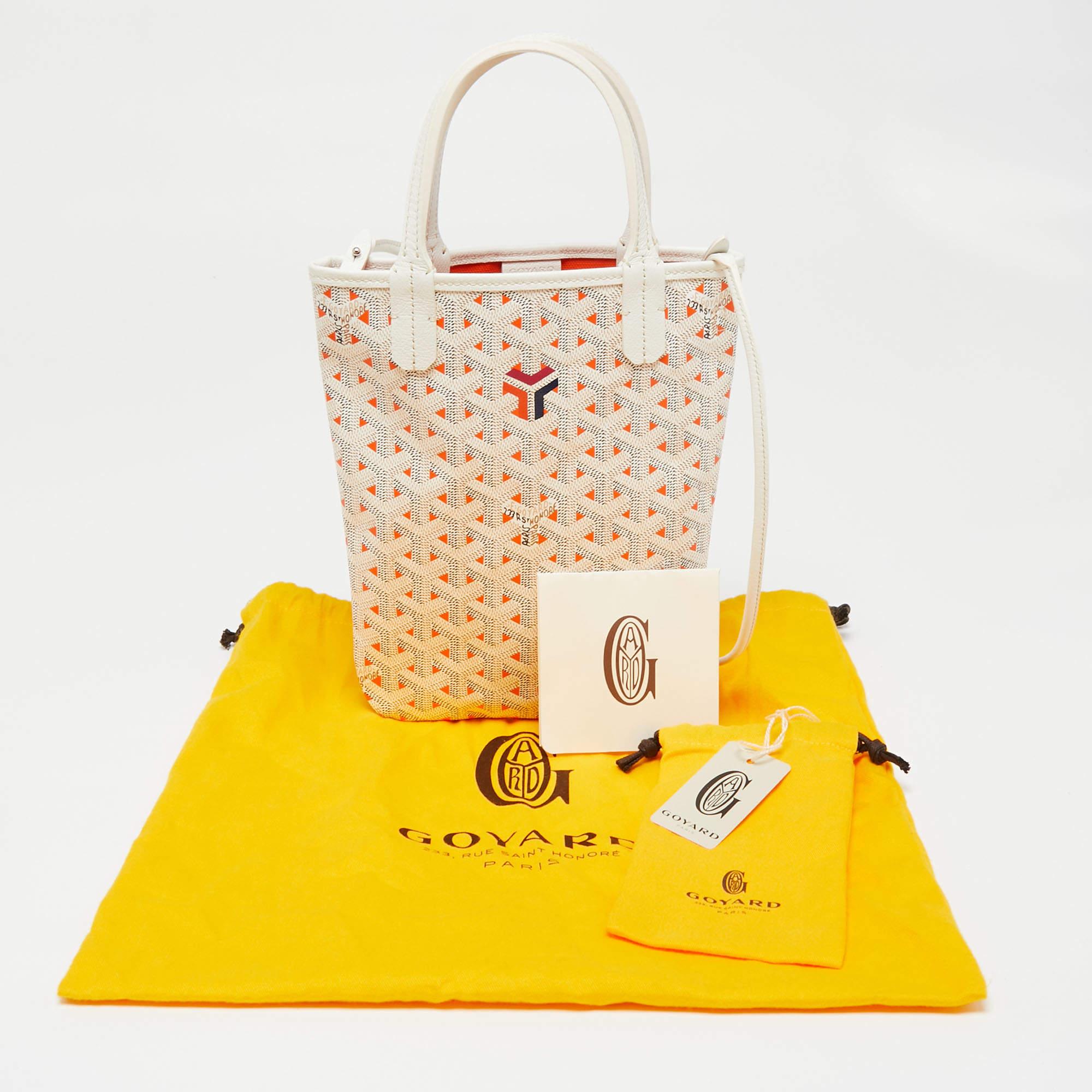 Goyard Goyardine Coated Canvas and Leather Poitiers Claire-Voie Tote 4