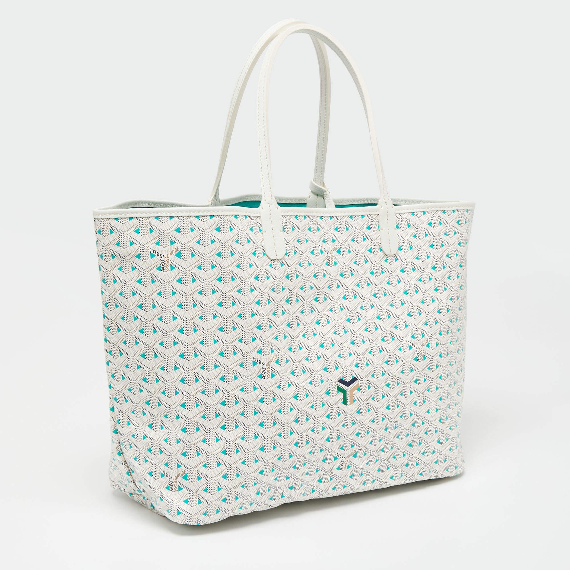 Goyard Goyardine Coated Canvas and Leather Saint Louise Claire Voie PM Tote 3
