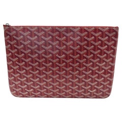 Goyard Goyardine Coated Canvas Sénat MM Pouch Red