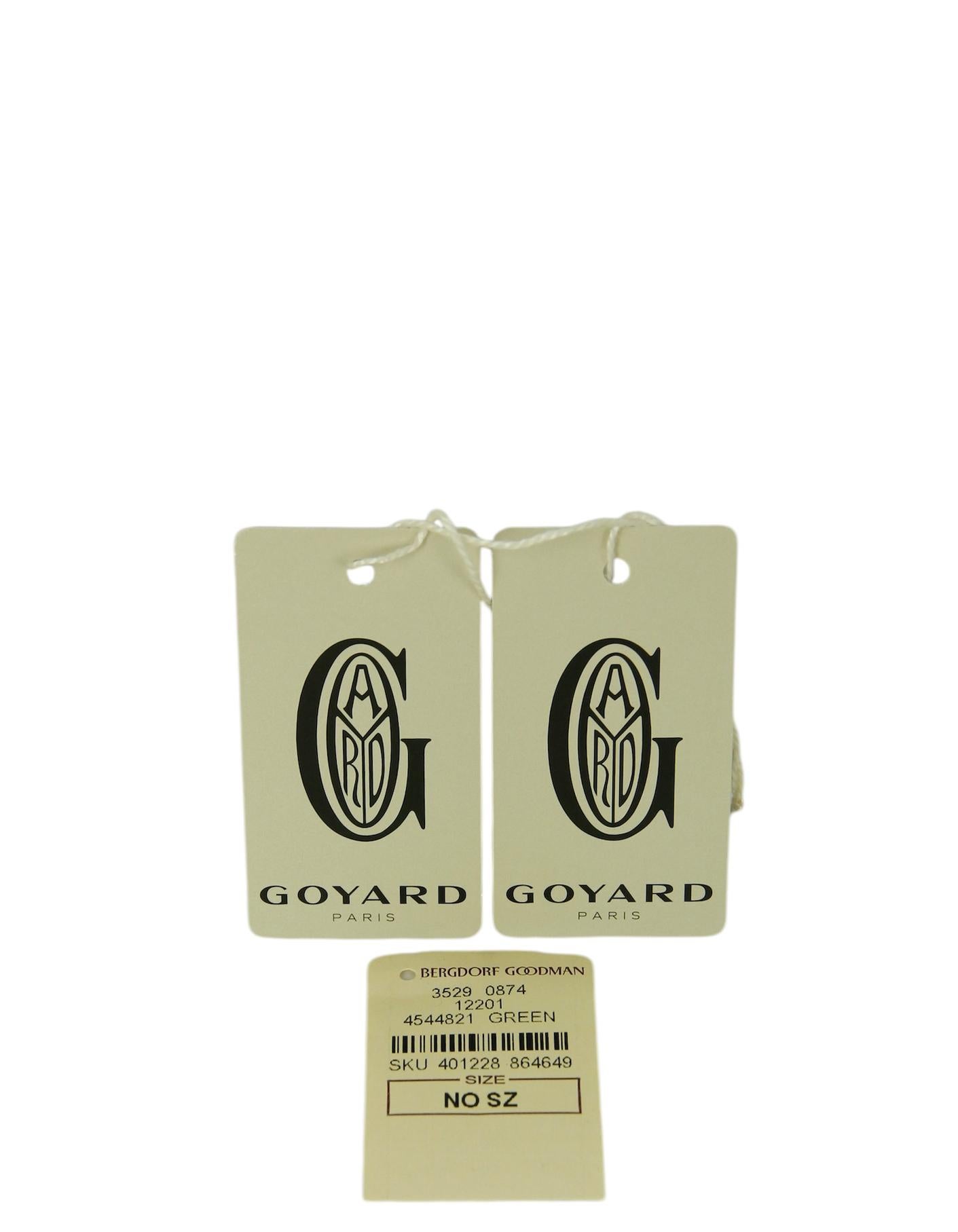 Goyard Goyardine Green Saint Roch Wallet For Sale 5