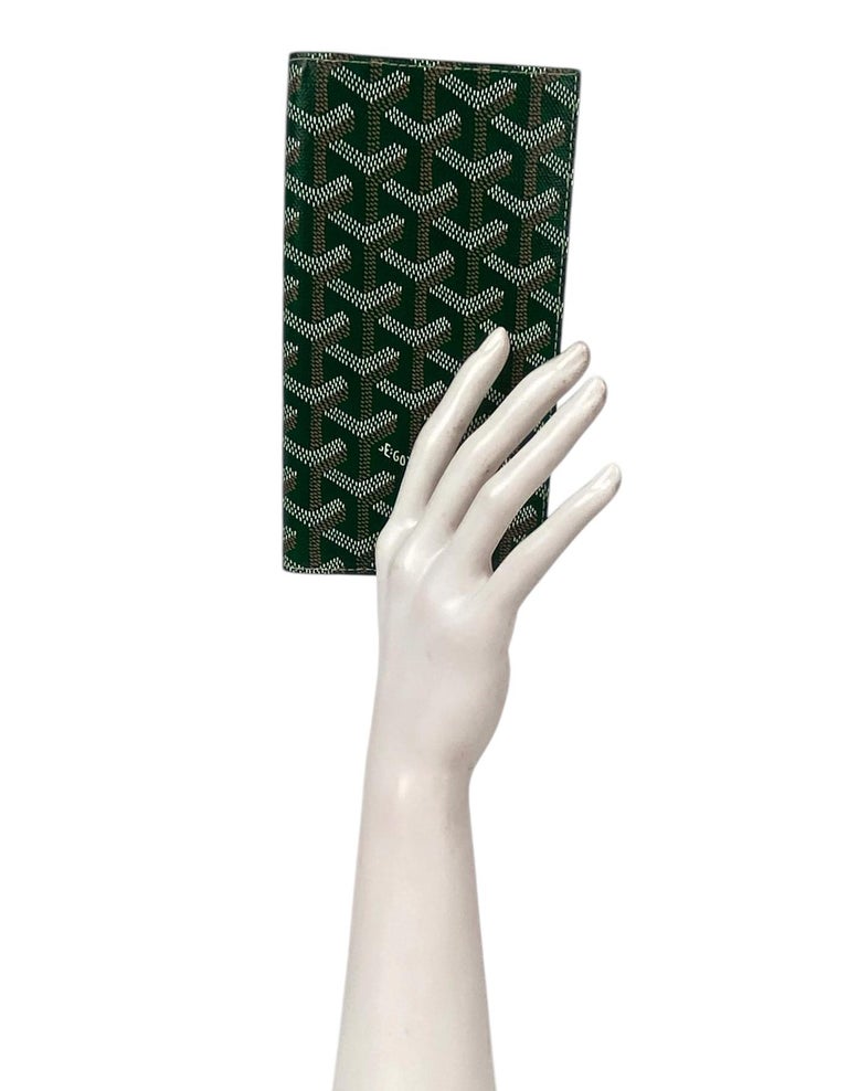 Goyard Goyardine Green Saint Roch Wallet For Sale at 1stDibs