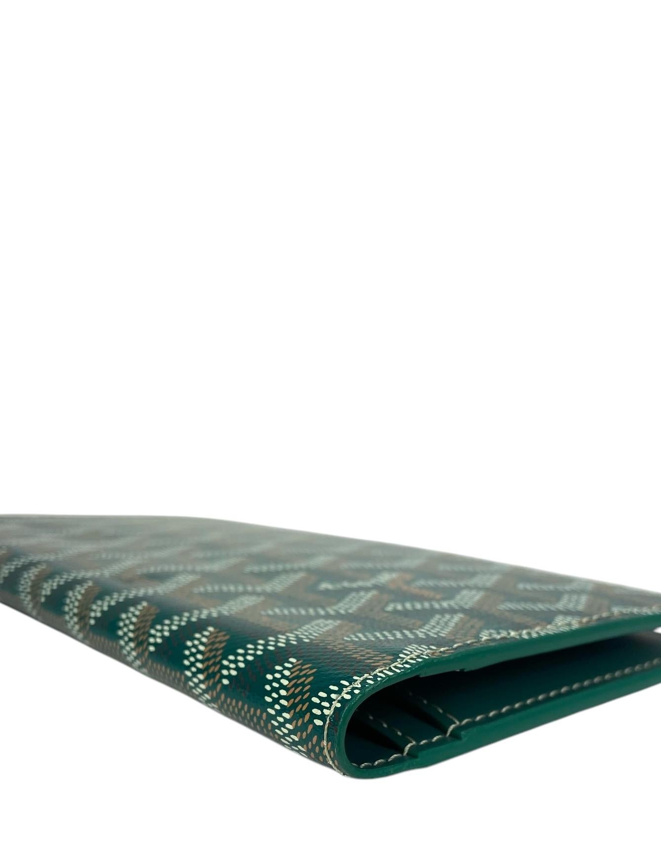 Women's Goyard Goyardine Green Saint Roch Wallet For Sale