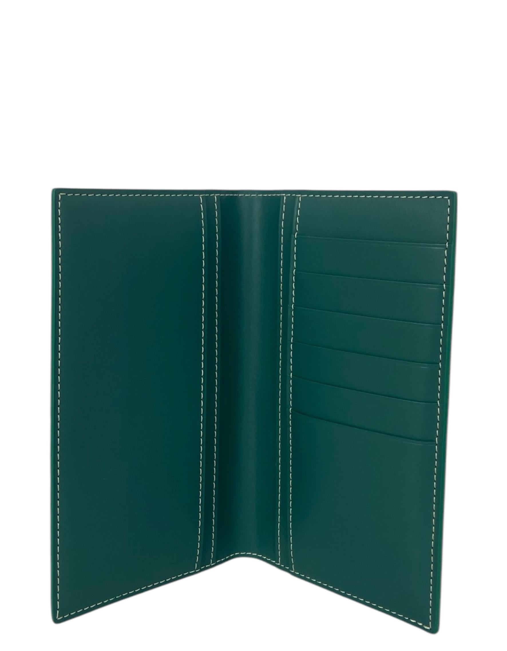 Goyard Goyardine Green Saint Roch Wallet For Sale 1