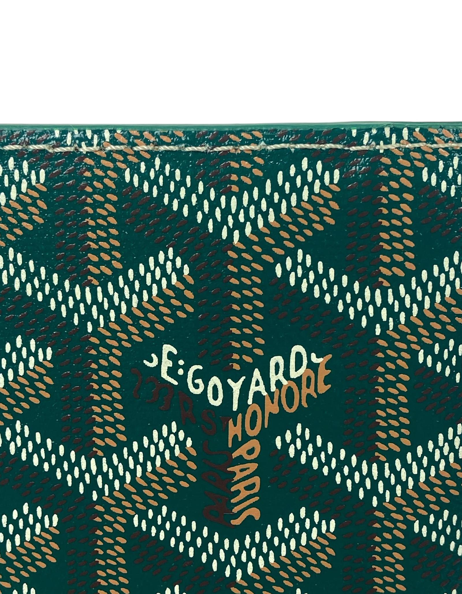 Goyard Goyardine Green Saint Roch Wallet For Sale 3