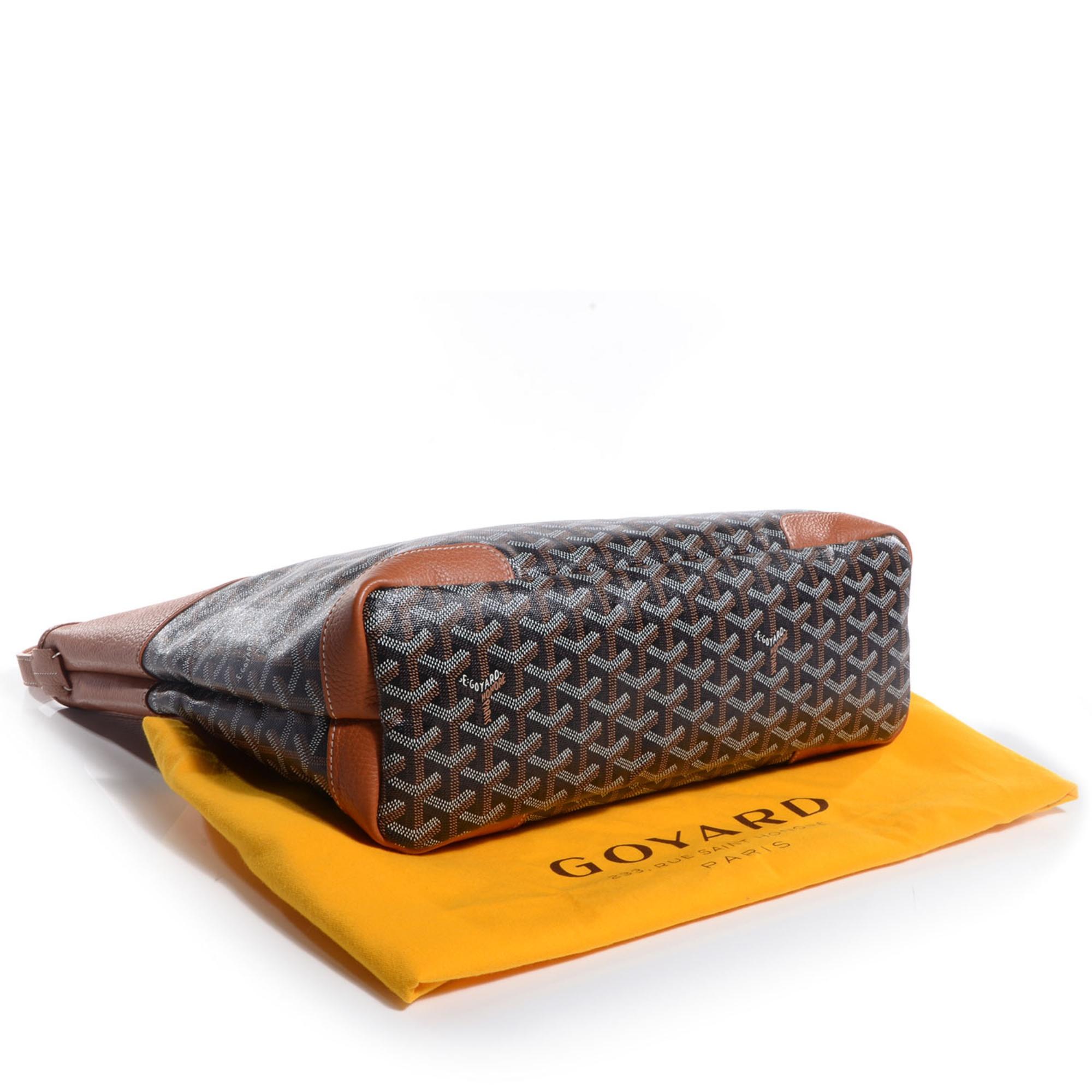 Goyard Goyardine Grenadines Black Gold Tote Bag 1