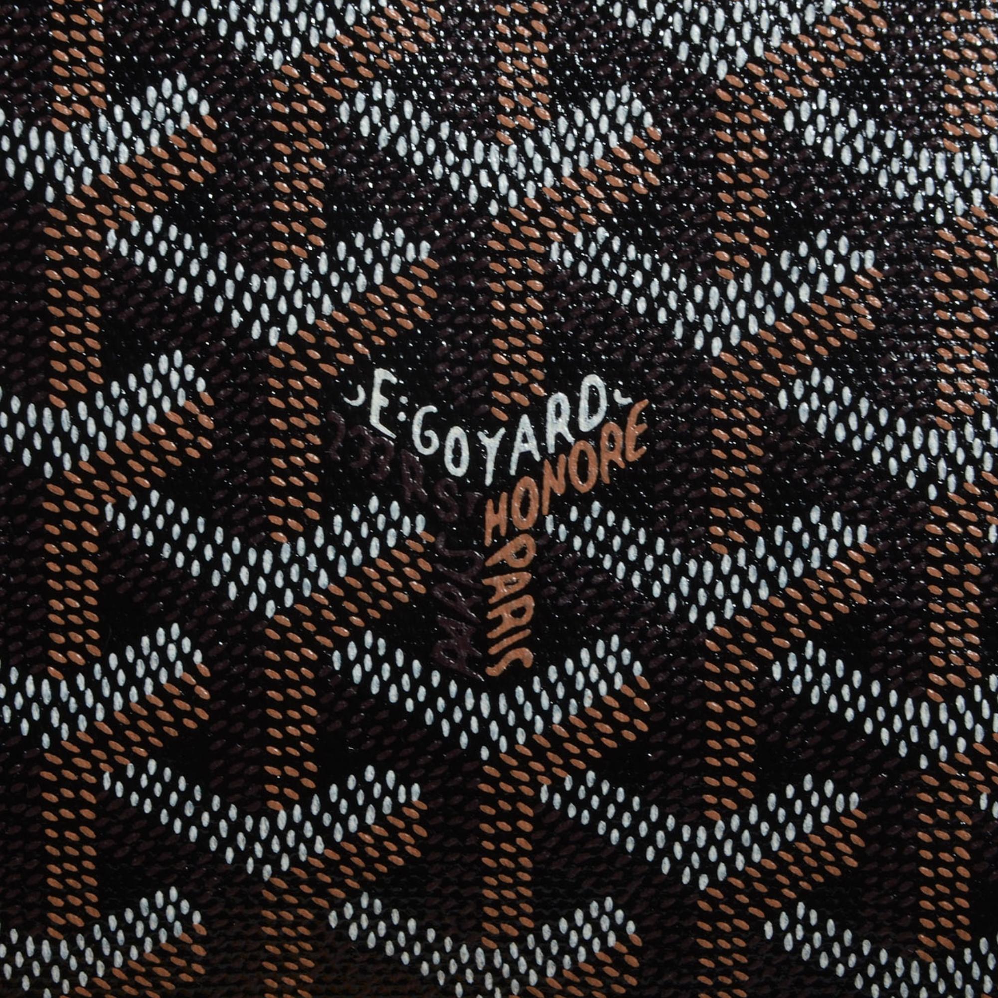 Goyard Goyardine Grenadines Black Gold Tote Bag 4