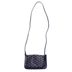 Goyard Goyardine Plumet Navy Crossbody Wallet Clutch