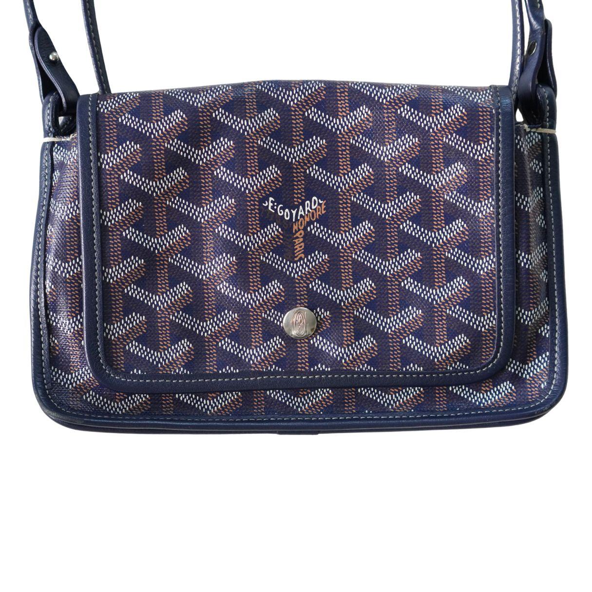 Goyard Goyardine Plumet Navy Crossbody Wallet Clutch Amarillo en venta