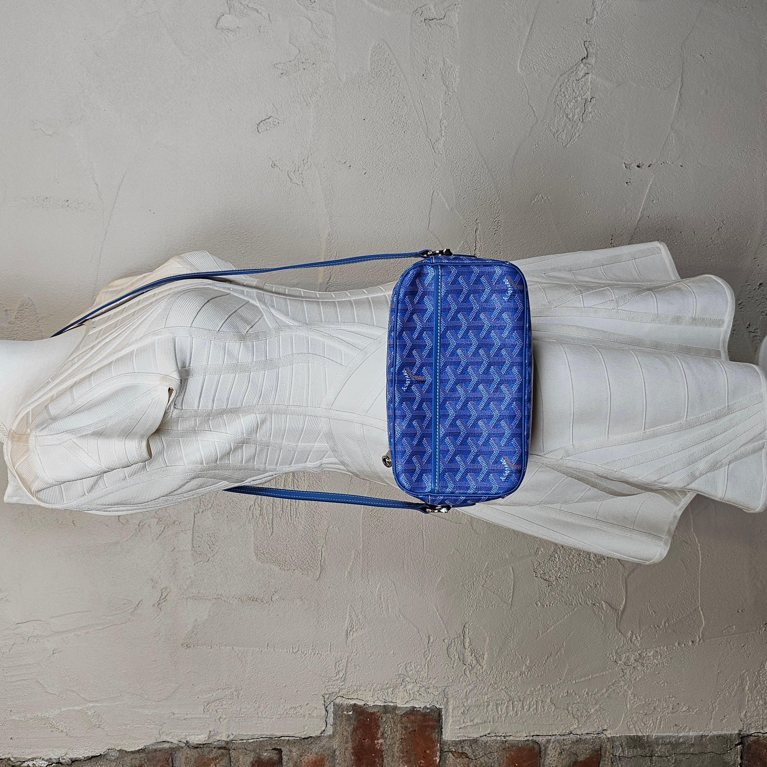 Goyard Goyardine Sac Cap Vert Camera Crossbody Bag Sky Blue 2