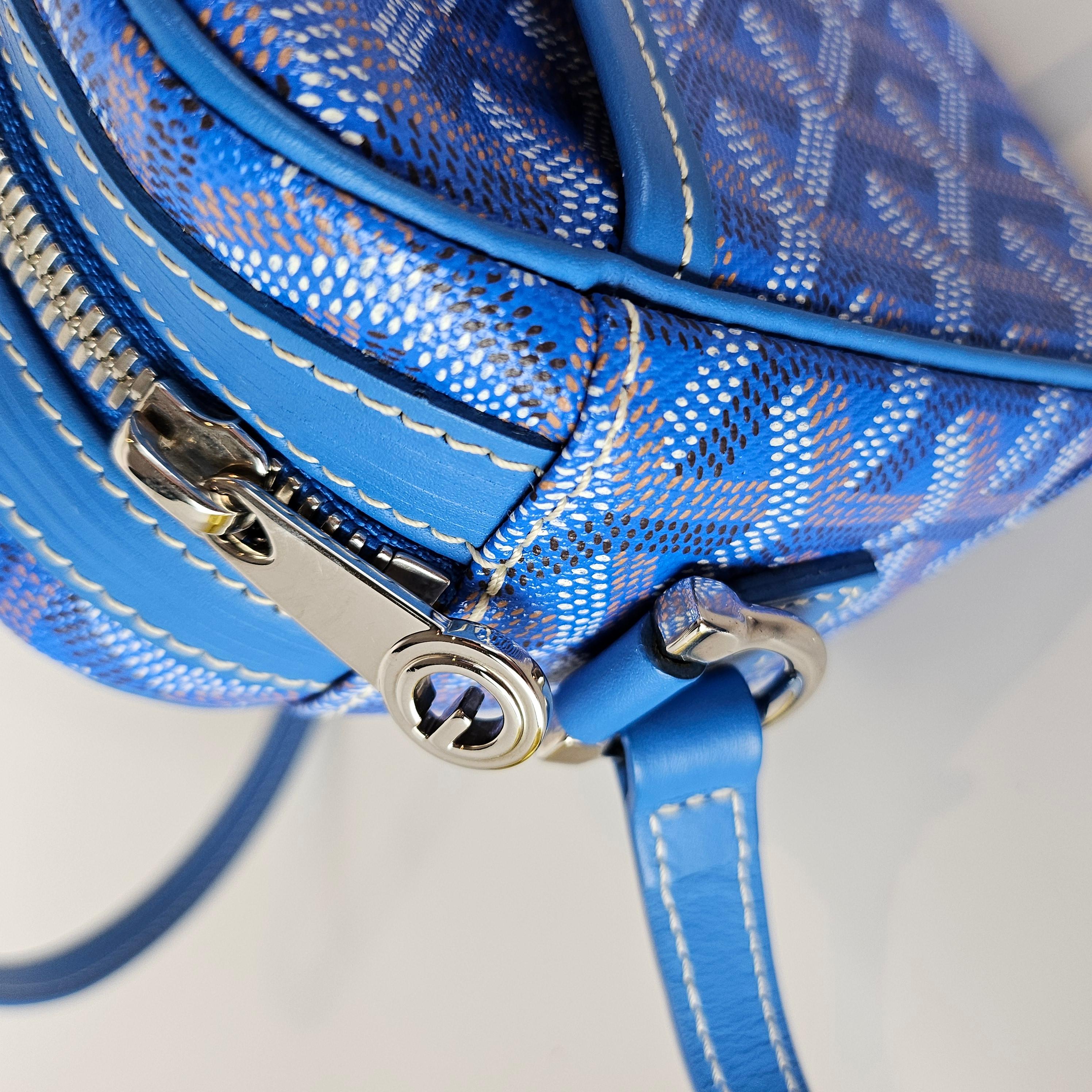Goyard Goyardine Sac Cap Vert Camera Crossbody Bag Sky Blue 3