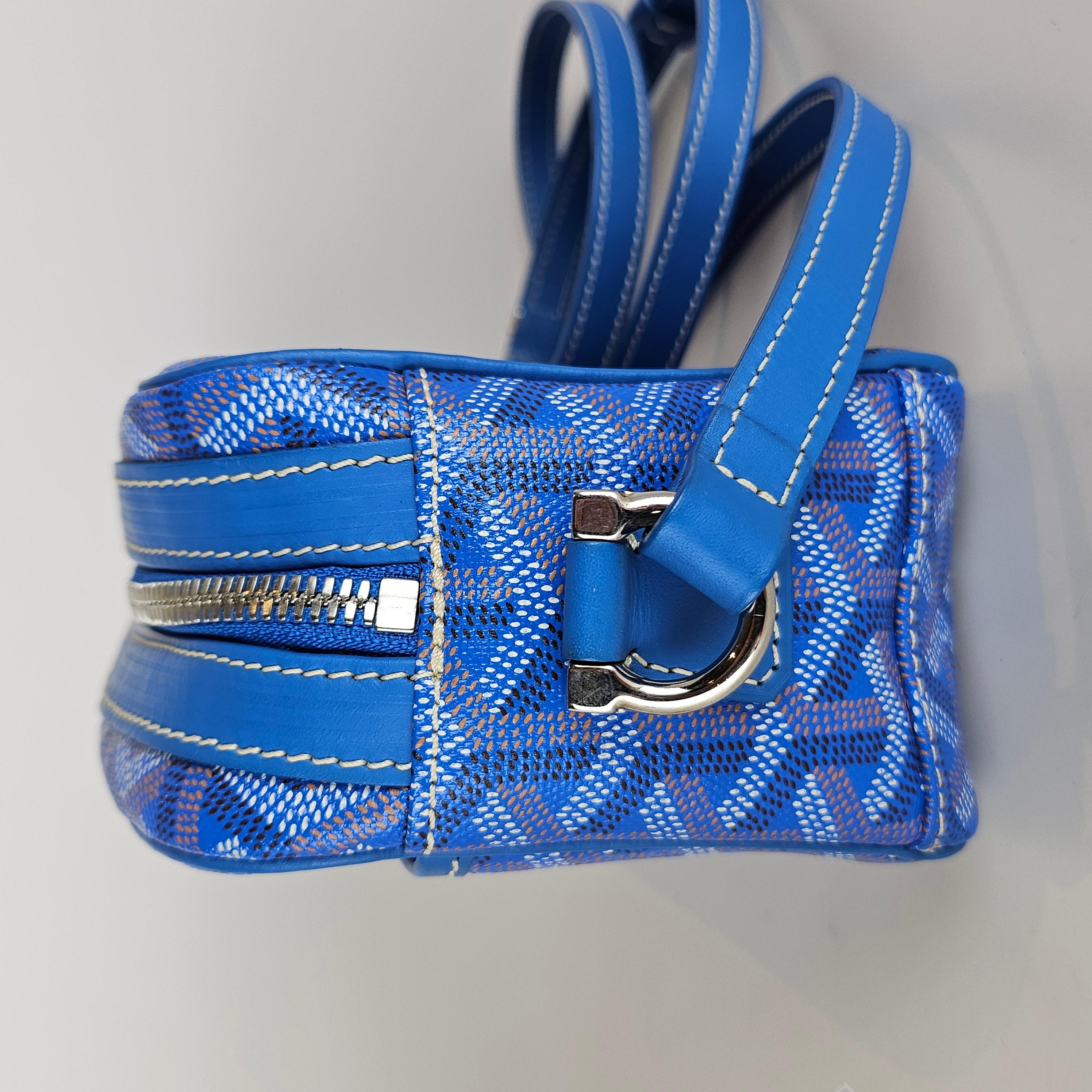 Goyard Goyardine Sac Cap Vert Camera Crossbody Bag Sky Blue 5