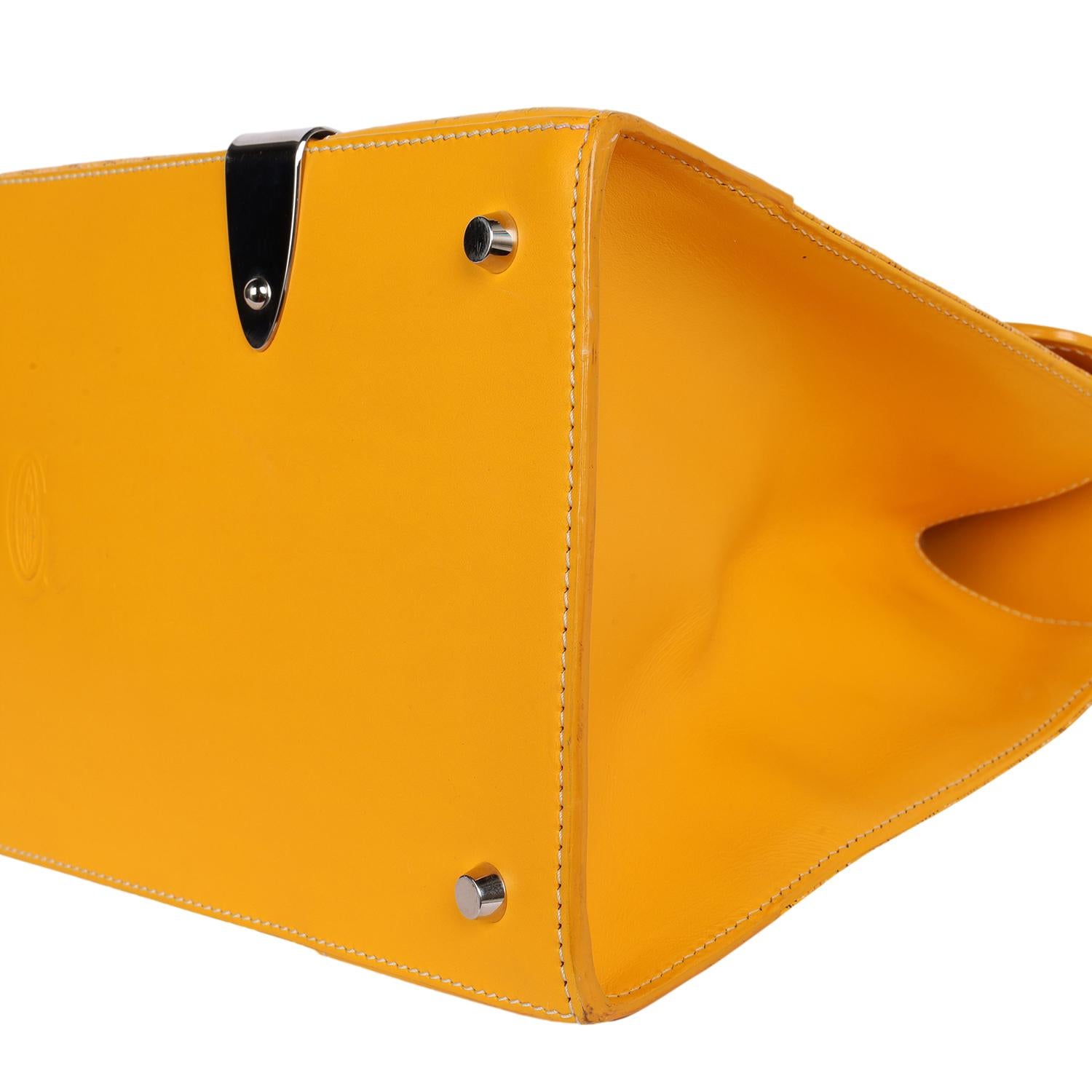 GOYARD Goyardine Saigon MM Yellow For Sale 7