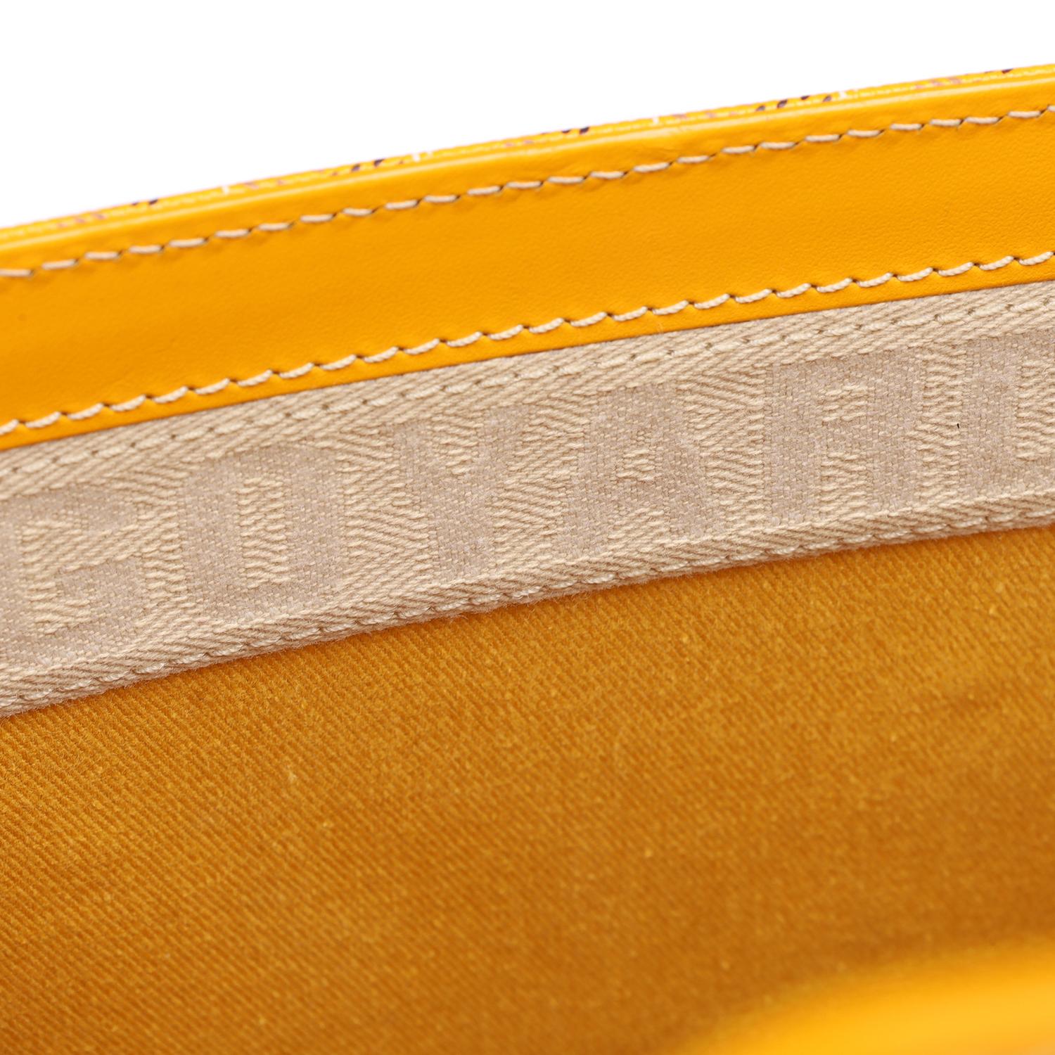 GOYARD Goyardine Saigon MM Yellow For Sale 8