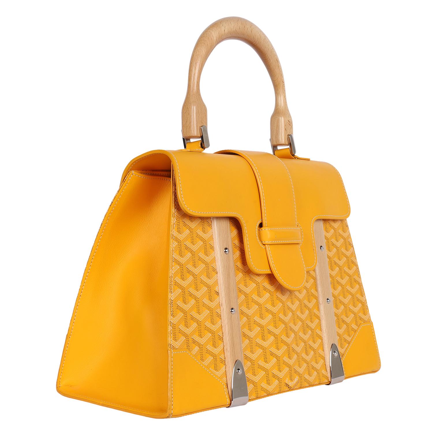Women's GOYARD Goyardine Saigon MM Yellow For Sale