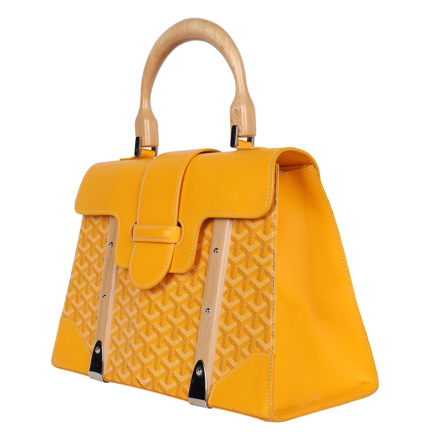 GOYARD Goyardine Saigon MM Yellow For Sale 1