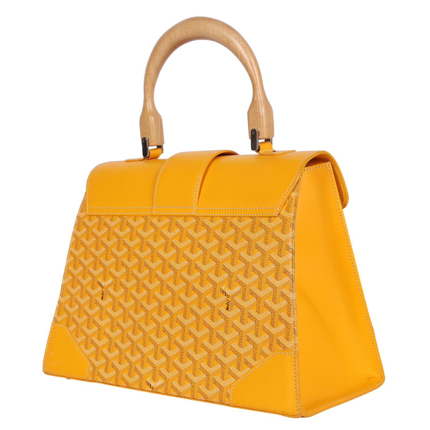 GOYARD Goyardine Saigon MM Yellow For Sale 4