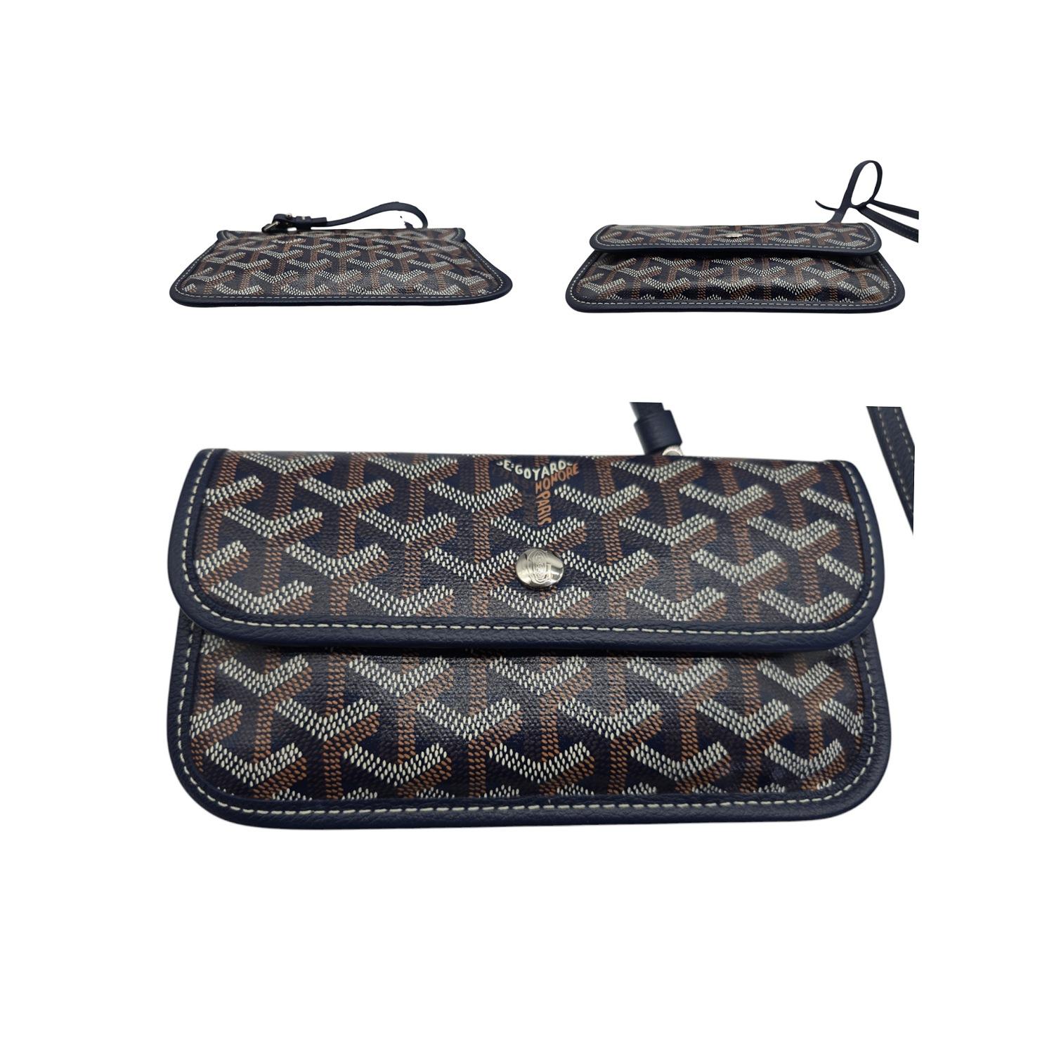 Goyard Goyardine Saint Louis PM Tote Navy Blue 5