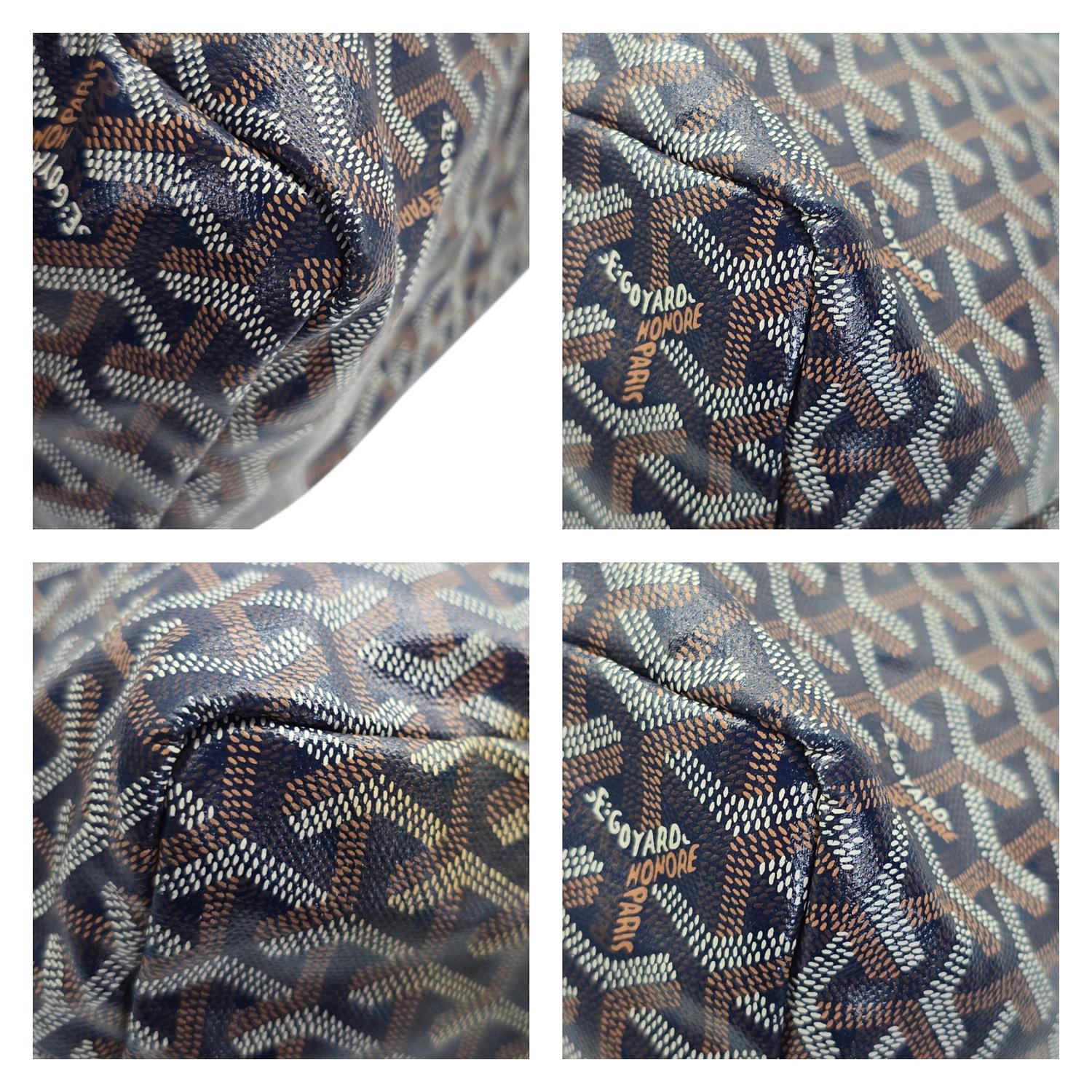 Goyard Goyardine Saint Louis PM Tote Navy Blue 4