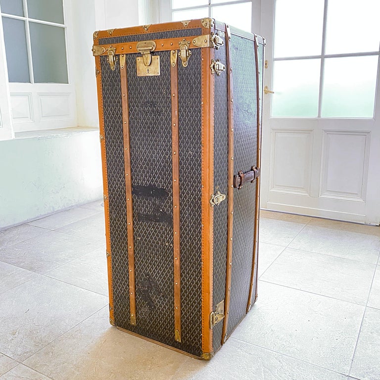 19th Century Wardrobe Steamer Trunk For Sale at 1stDibs  steamer trunk  wardrobe, vintage wardrobe trunk, 19th century steamer trunk