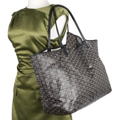 GOYARD Goyardine St.Louis GM Shoulder Bag Tote Black